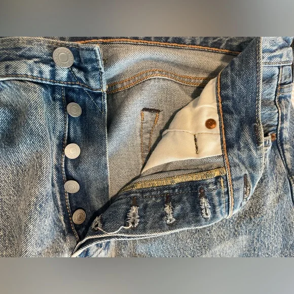 Levi’s 501 Taper Fit Jeans - Light / Stone Wash - 34 / 34 - Picture 4 of 7